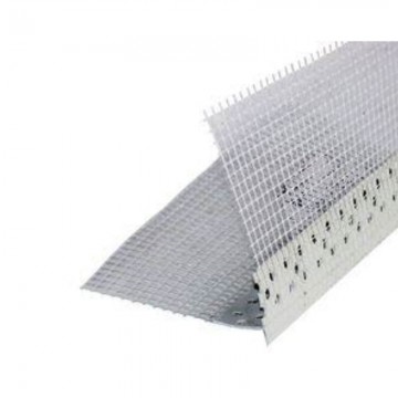 PVC élvédő hálós balkonprofil, vízorros 2,5 m, 20 cm hálóval
